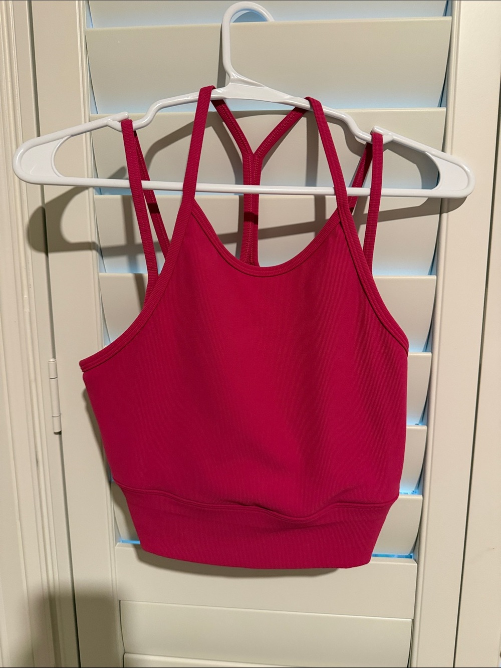 CALIA by Carrie Underwood Bright Pink Strappy Crop Sports Bralette